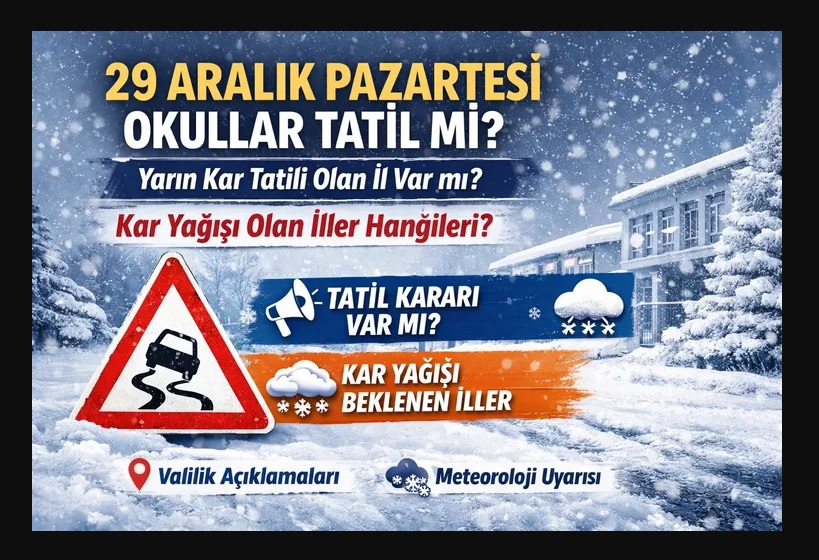 Kar Yağı Eğitimi Vurdu: Türkiye’nin Bir Çok İlinde Okulların Tatil Edildi