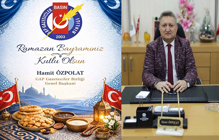 GAP Gazeteciler Birliği Genel Başkan Yardımcısı Hamit Özpolat, Bayramınız Mübarek Olsun
