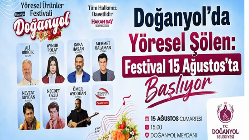 Doğanyol Yöresel Ürünler Festivali 15 Ağustos’ta Yapılacak